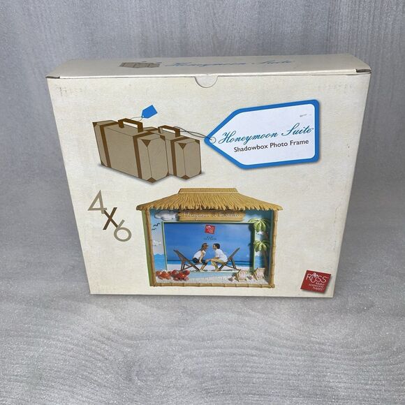 Russ Honeymoon Suite Shadow Box Frame 4x6 Honeymoon in Paradice Wedding Gift NEW - Picture 6 of 7
